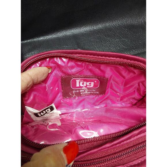 NEW Lug Flipper Jewelry Clutch Quilted Burgandy Travels Wristlet Zip Around - Picture 4 of 6